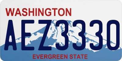 WA license plate AEZ3330
