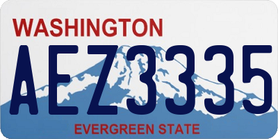 WA license plate AEZ3335