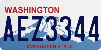 WA license plate AEZ3344