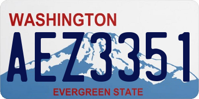 WA license plate AEZ3351