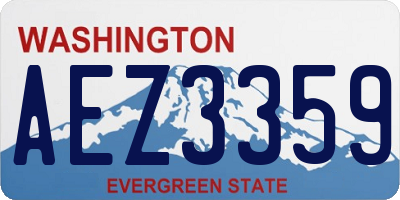 WA license plate AEZ3359