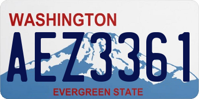WA license plate AEZ3361