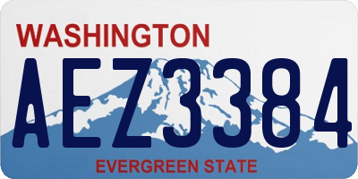 WA license plate AEZ3384