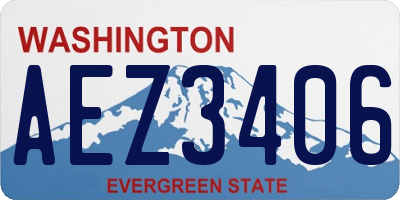 WA license plate AEZ3406