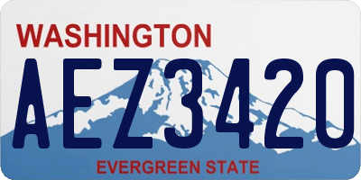 WA license plate AEZ3420
