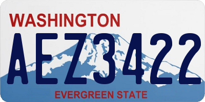 WA license plate AEZ3422