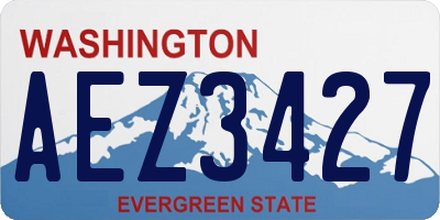 WA license plate AEZ3427