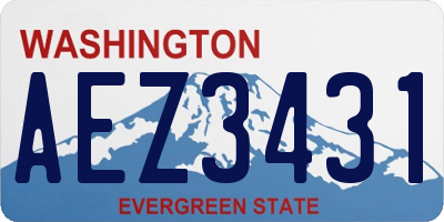 WA license plate AEZ3431