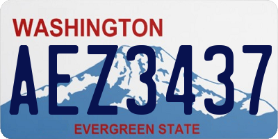 WA license plate AEZ3437