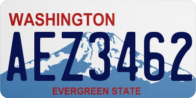 WA license plate AEZ3462