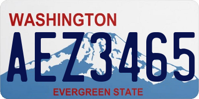 WA license plate AEZ3465