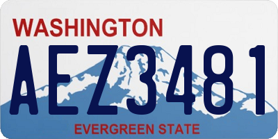 WA license plate AEZ3481