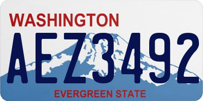 WA license plate AEZ3492