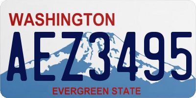 WA license plate AEZ3495