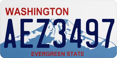 WA license plate AEZ3497