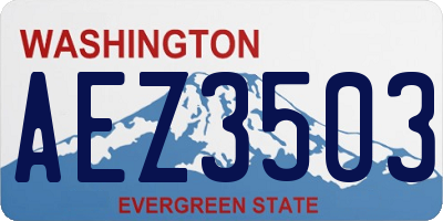 WA license plate AEZ3503