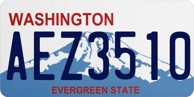 WA license plate AEZ3510
