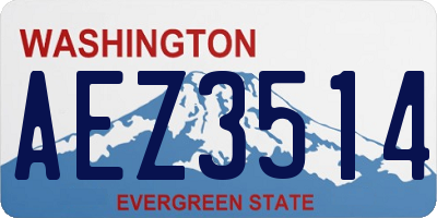 WA license plate AEZ3514