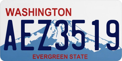 WA license plate AEZ3519
