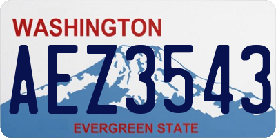 WA license plate AEZ3543