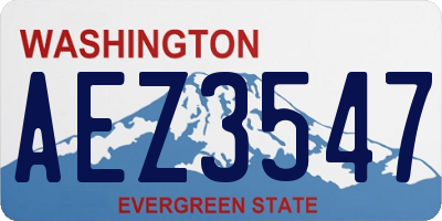 WA license plate AEZ3547