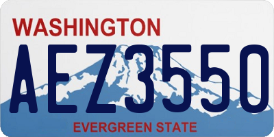 WA license plate AEZ3550