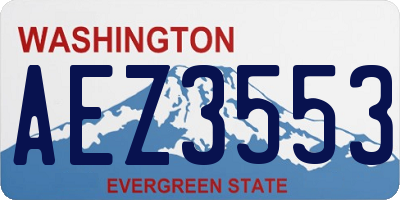 WA license plate AEZ3553