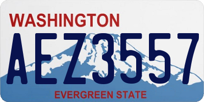 WA license plate AEZ3557