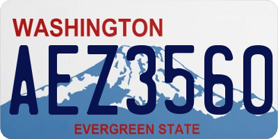 WA license plate AEZ3560