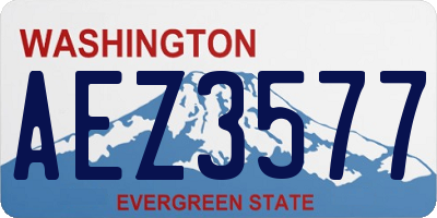 WA license plate AEZ3577