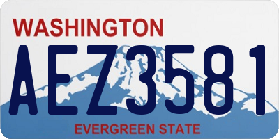 WA license plate AEZ3581