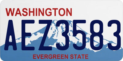 WA license plate AEZ3583