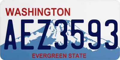 WA license plate AEZ3593