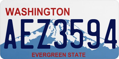 WA license plate AEZ3594