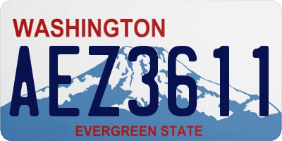 WA license plate AEZ3611