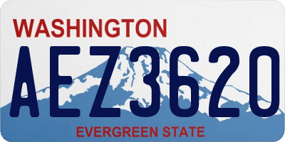 WA license plate AEZ3620
