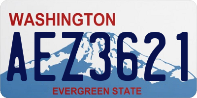 WA license plate AEZ3621