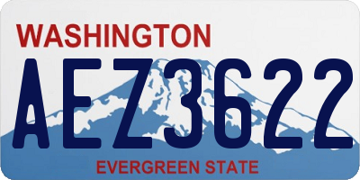 WA license plate AEZ3622