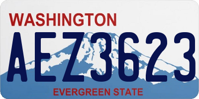 WA license plate AEZ3623