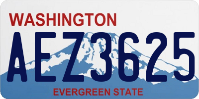 WA license plate AEZ3625