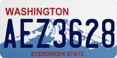 WA license plate AEZ3628