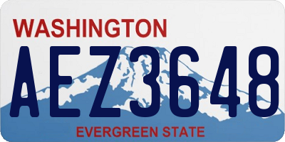 WA license plate AEZ3648