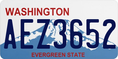 WA license plate AEZ3652