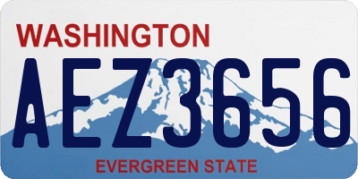 WA license plate AEZ3656