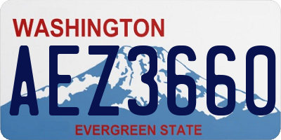 WA license plate AEZ3660