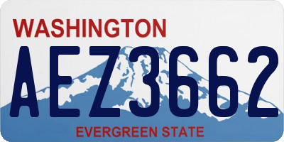 WA license plate AEZ3662