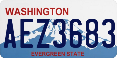 WA license plate AEZ3683