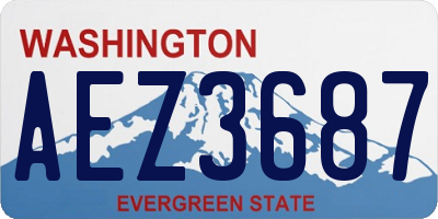 WA license plate AEZ3687