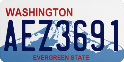 WA license plate AEZ3691