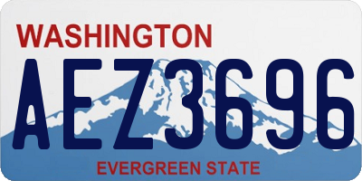 WA license plate AEZ3696